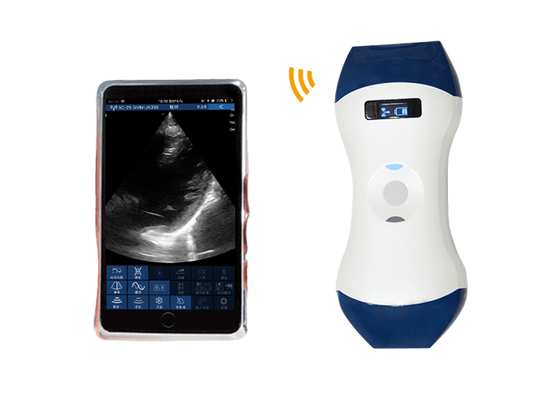 satın al FDA CE ISO13485 Avuç İçi Boyutunda Kablosuz El Tipi Ultrason Probu, POCUS için Faz Dizili ve Doğrusal Çift Kafalı online manufacture